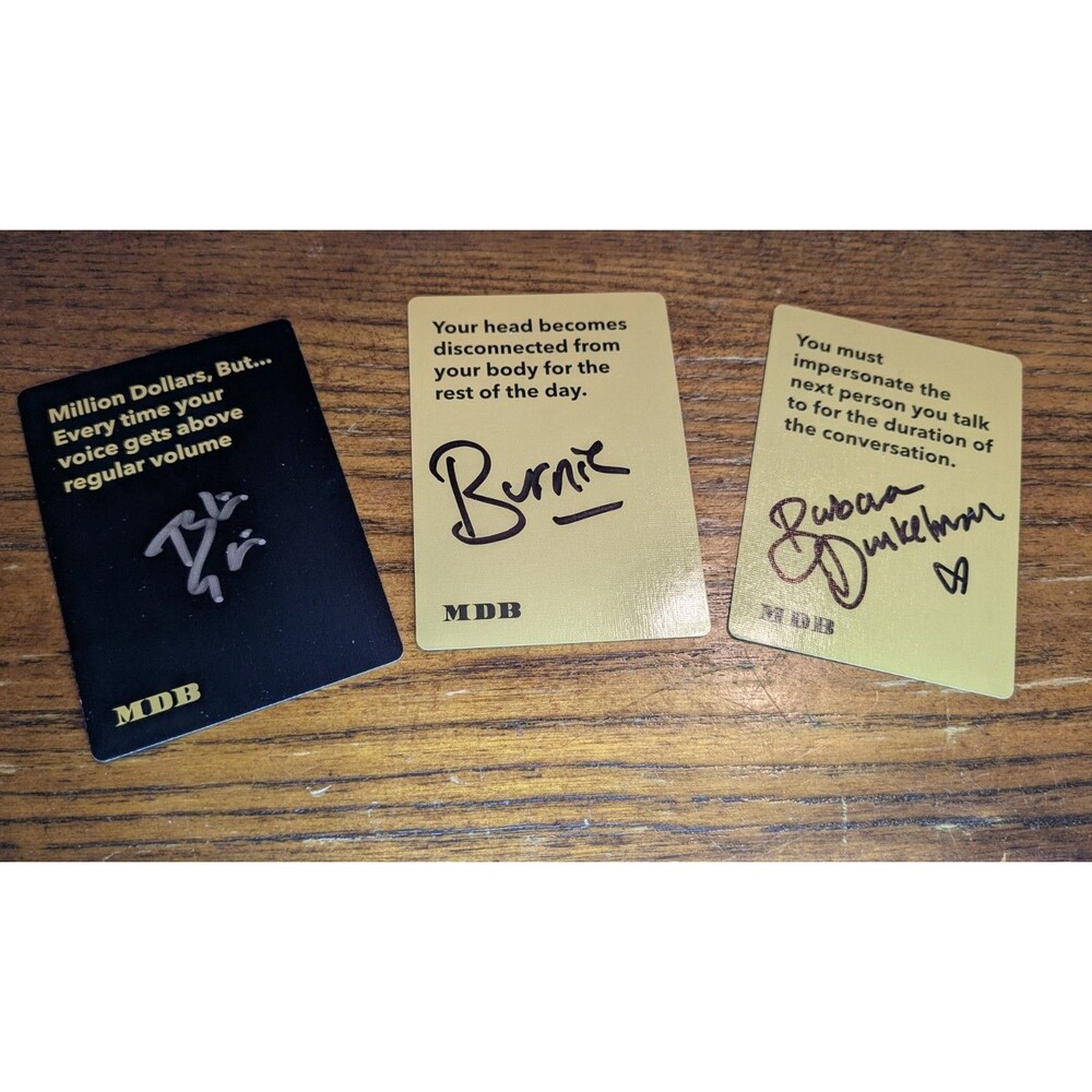 Three Rooster Teeth Million Dollars But... Signed Cards From Kickstarter